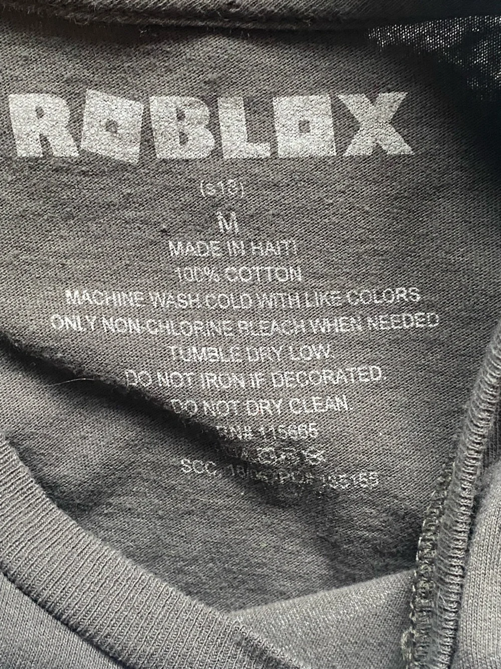 Roblox Kids' Long-Sleeve Graphic Tee in Black Sz M